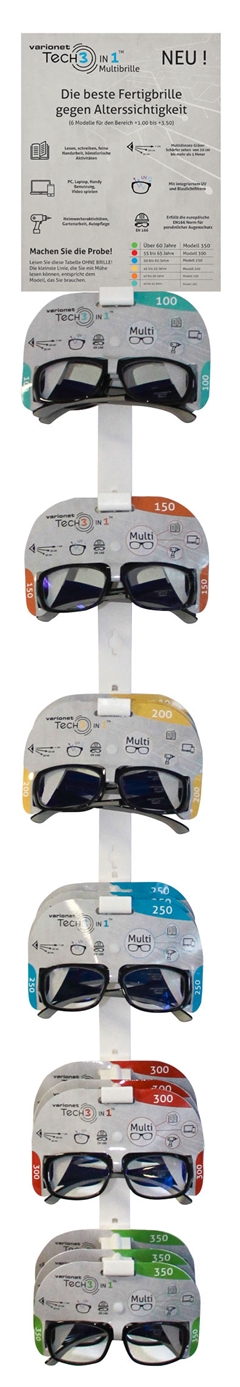 Multifocala Tech 3-i-1 Läsglasögon